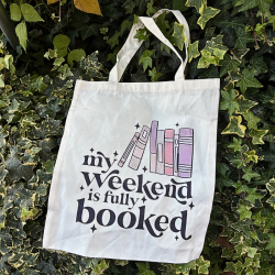 Einkaufstasche Tote Bag – My Weekend is Fully Booked Bookish Geschenk BookisLover Schweiz