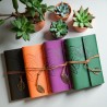 Vintage A5 Faux Leather Notebook with Leaf Design | BookishLover Basel