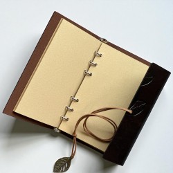 Vintage Faux Leather A5 Notebook brown bookishlover.ch Basel Switzerland